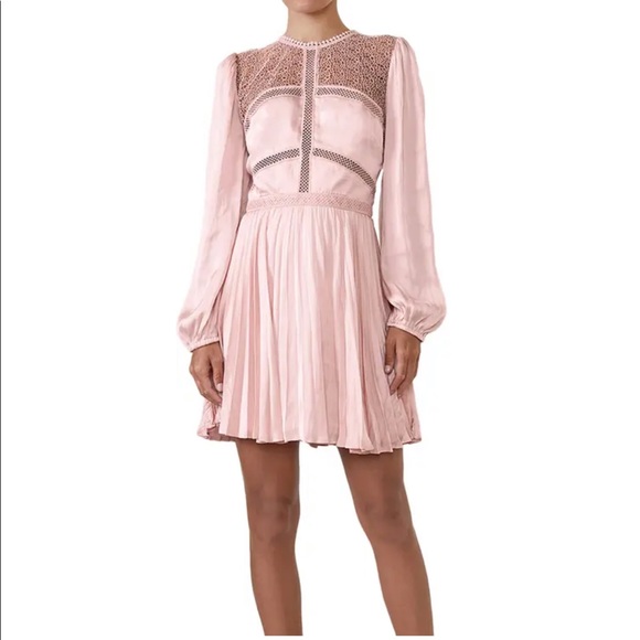 BARDOT Olivia Crochet Lace & Satin Minidress - Picture 2 of 5